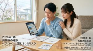 【2026年・春の住宅購入】共働きの「ペアローン」は危険？予算を限界まで引き上げる前に知るべき3つのリスク